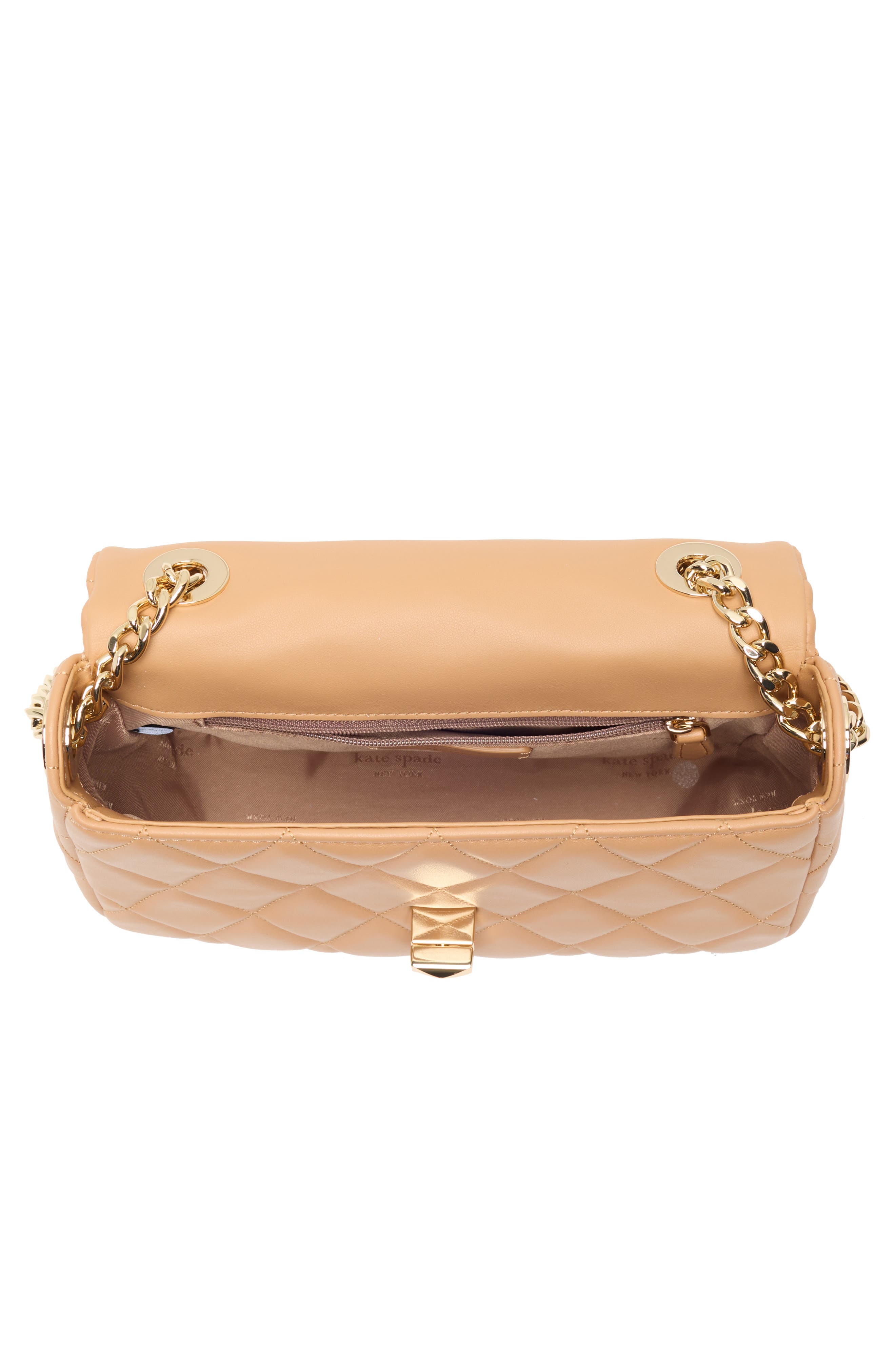 Kate Spade New York carey quilted shoulder bag, Alternate, color, Tiramisu Mousse