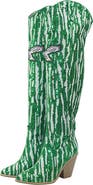 CUCE Cuce Philadelphia Eagles Over-the-Knee Two-Tone Sequin Boots