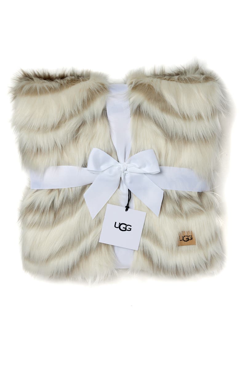UGG<sup>®</sup> Rosia Faux Fur Throw Blanket, Alternate, color, 