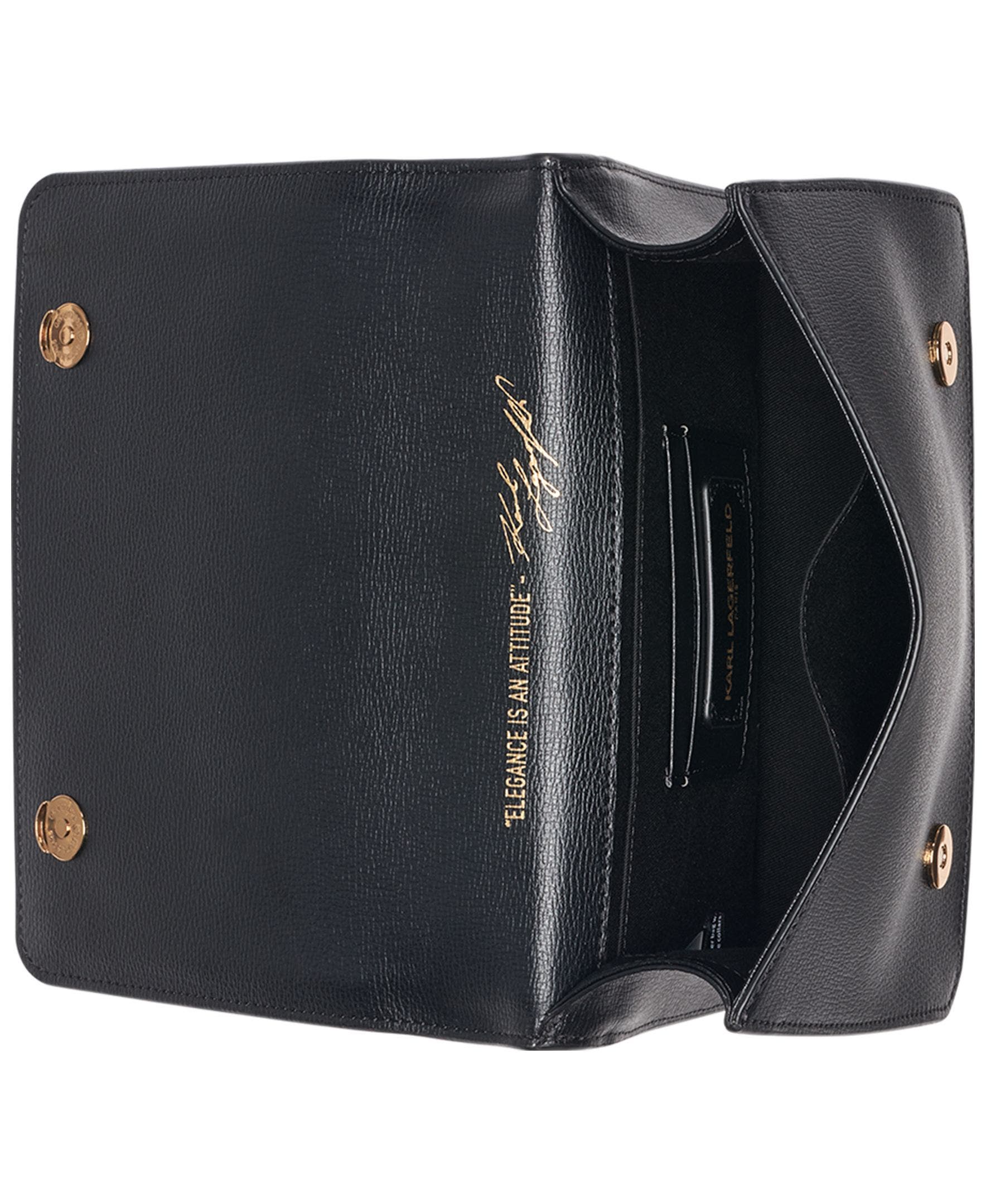 KARL LAGERFELD PARIS Simone Canvas Satchel, Alternate, color, Natural/Black