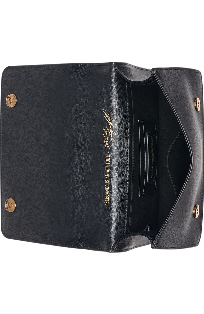 KARL LAGERFELD PARIS Simone Canvas Satchel, Alternate, color, Natural/Black