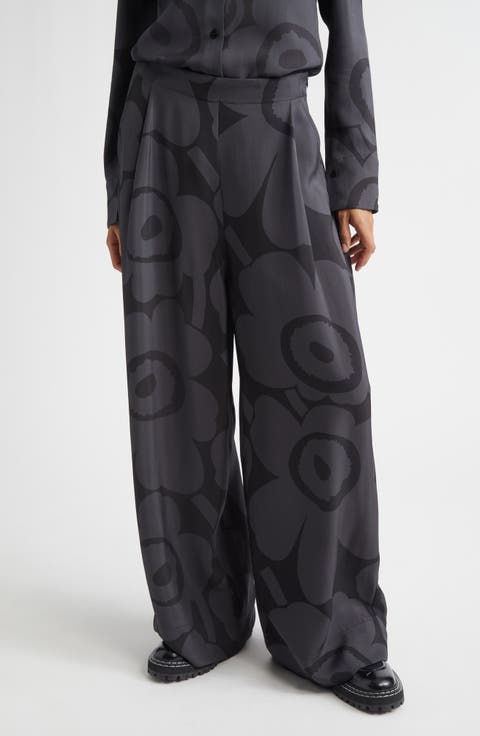 Nhtvyys Unikko Pleated Wide Leg Twill Pants