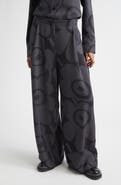 Marimekko Nhtvyys Unikko Pleated Wide Leg Twill Pants