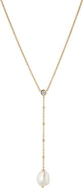 Nadri Dot Dot Dot Cultured Pearl Y-Necklace
