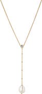 Nadri Dot Dot Dot Cultured Pearl Y-Necklace
