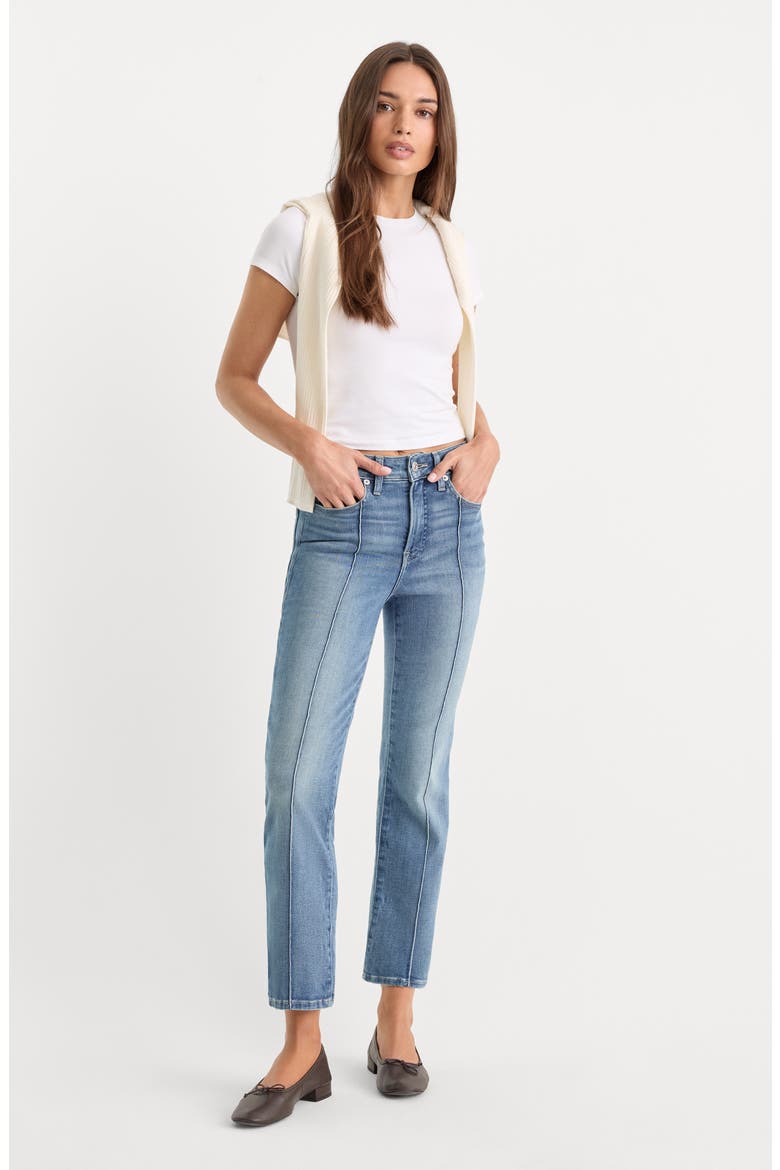 Soft-Tech Good Legs Seamed Ankle Straight Leg Jeans, Alternate, color, INDIGO1238