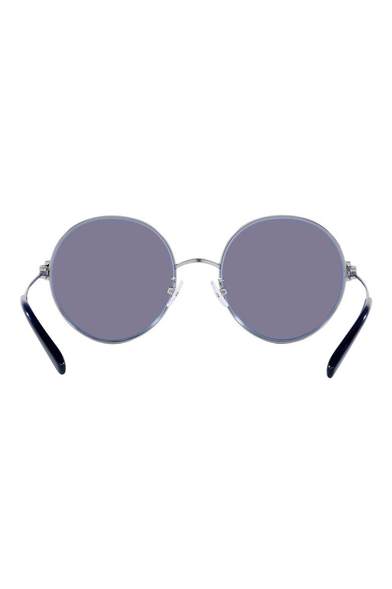 54mm Round Sunglasses, Alternate, color, SILVER