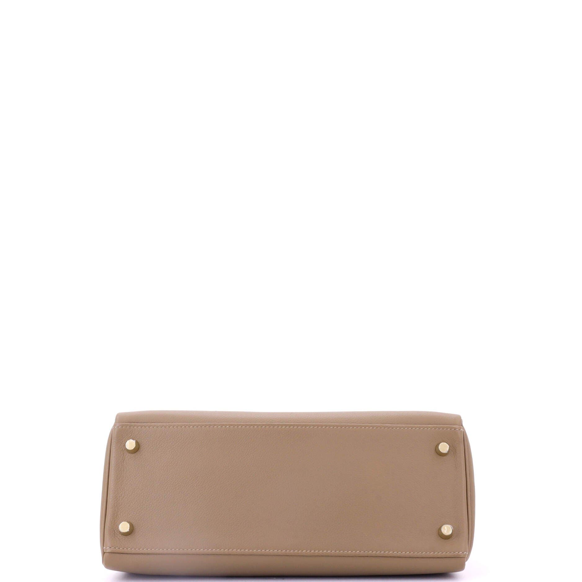 Pre-Owned Hermes Kelly Handbag Brown Evercolor with Gold Hardware 28, Alternate, color, 