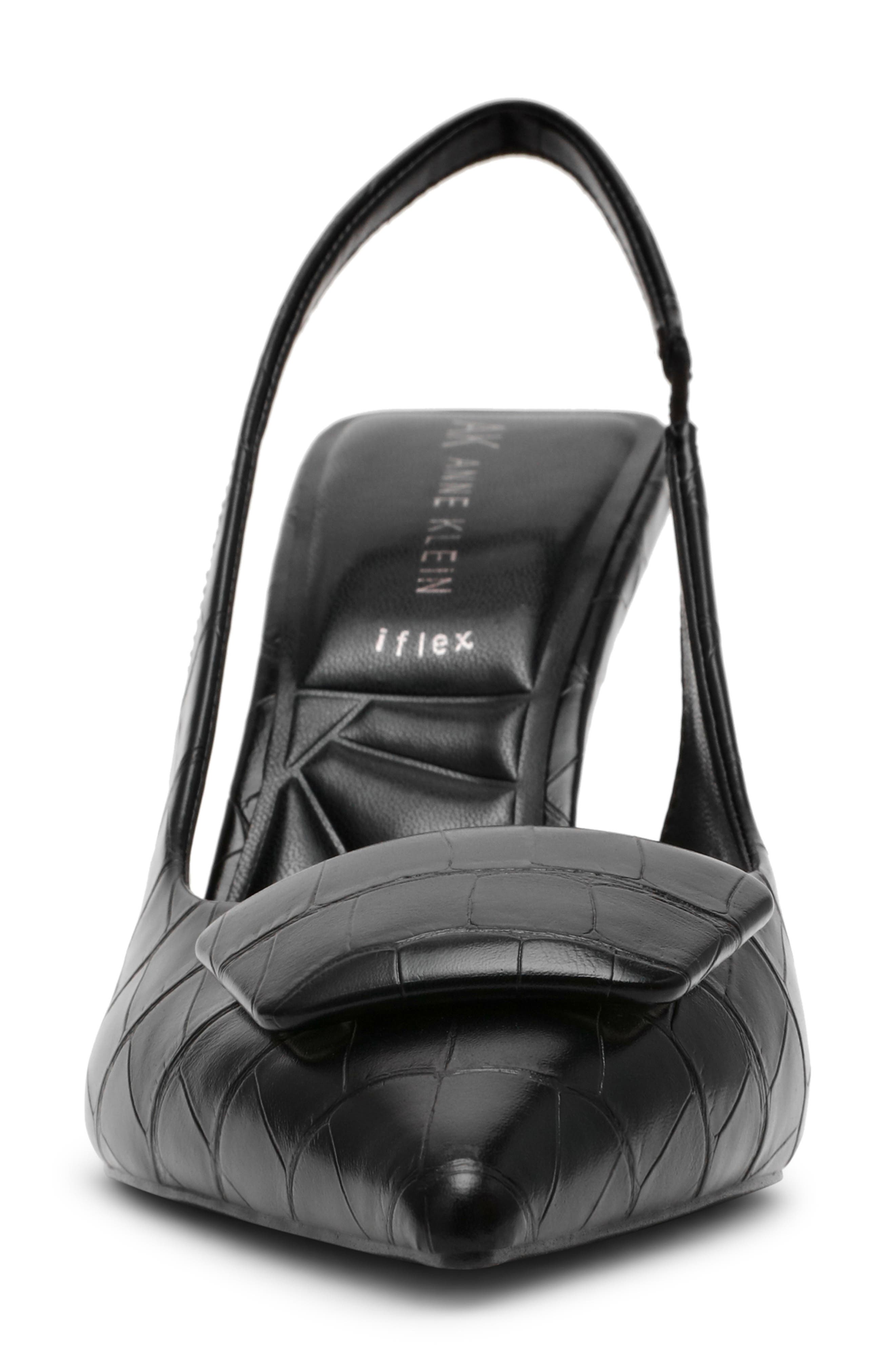 Anne Klein Ilani Slingback Pump, Alternate, color, Black Croco Pu