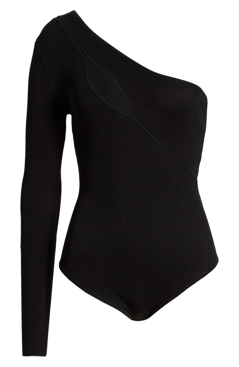 4SI3NNA Annie One-Shoulder Bodysuit, Alternate, color, 