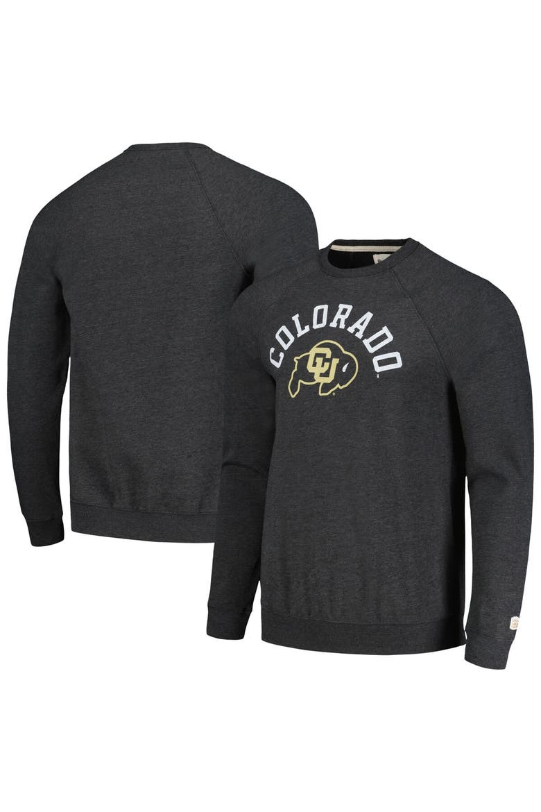 Men's Homefield Heather Charcoal Colorado Buffaloes Raglan Pullover Sweatshirt, Main, color, Heather Charcoal