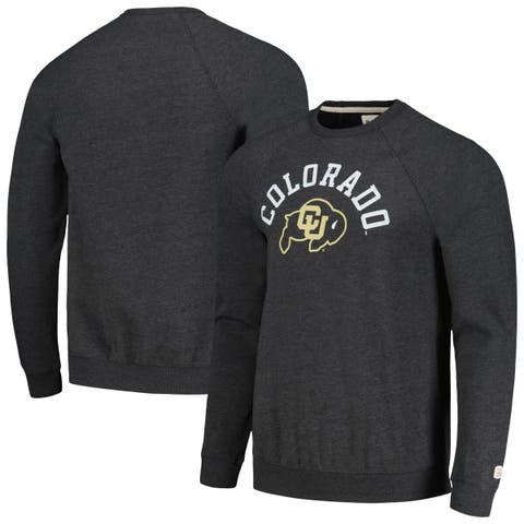 Men's Homefield Heather Charcoal Colorado Buffaloes Raglan Pullover Sweatshirt