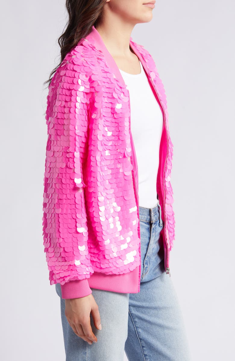 AZALEA WANG Sequin Bomber Jacket, Alternate, color, 