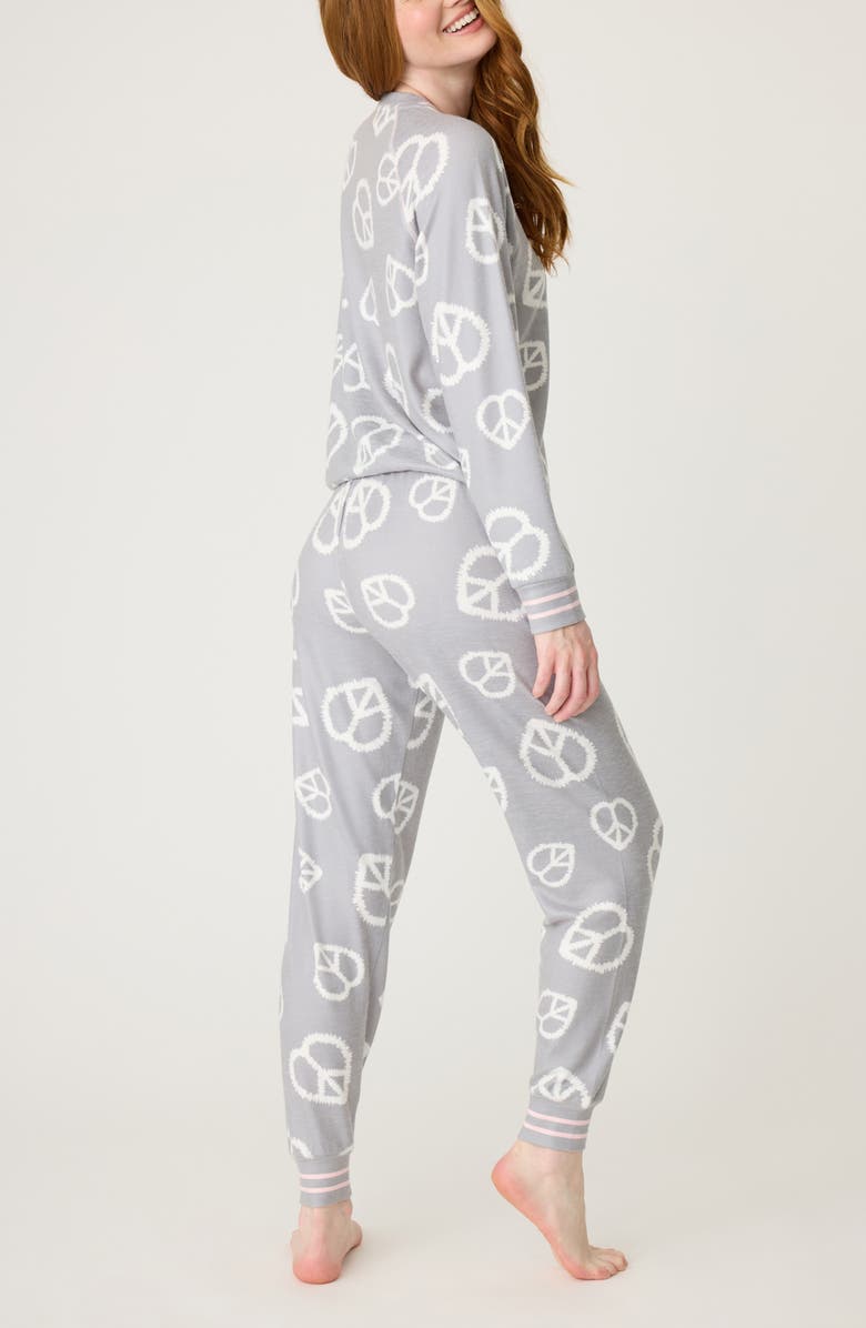 PJ Salvage Full Of Love Heart Print Pajamas, Alternate, color, 