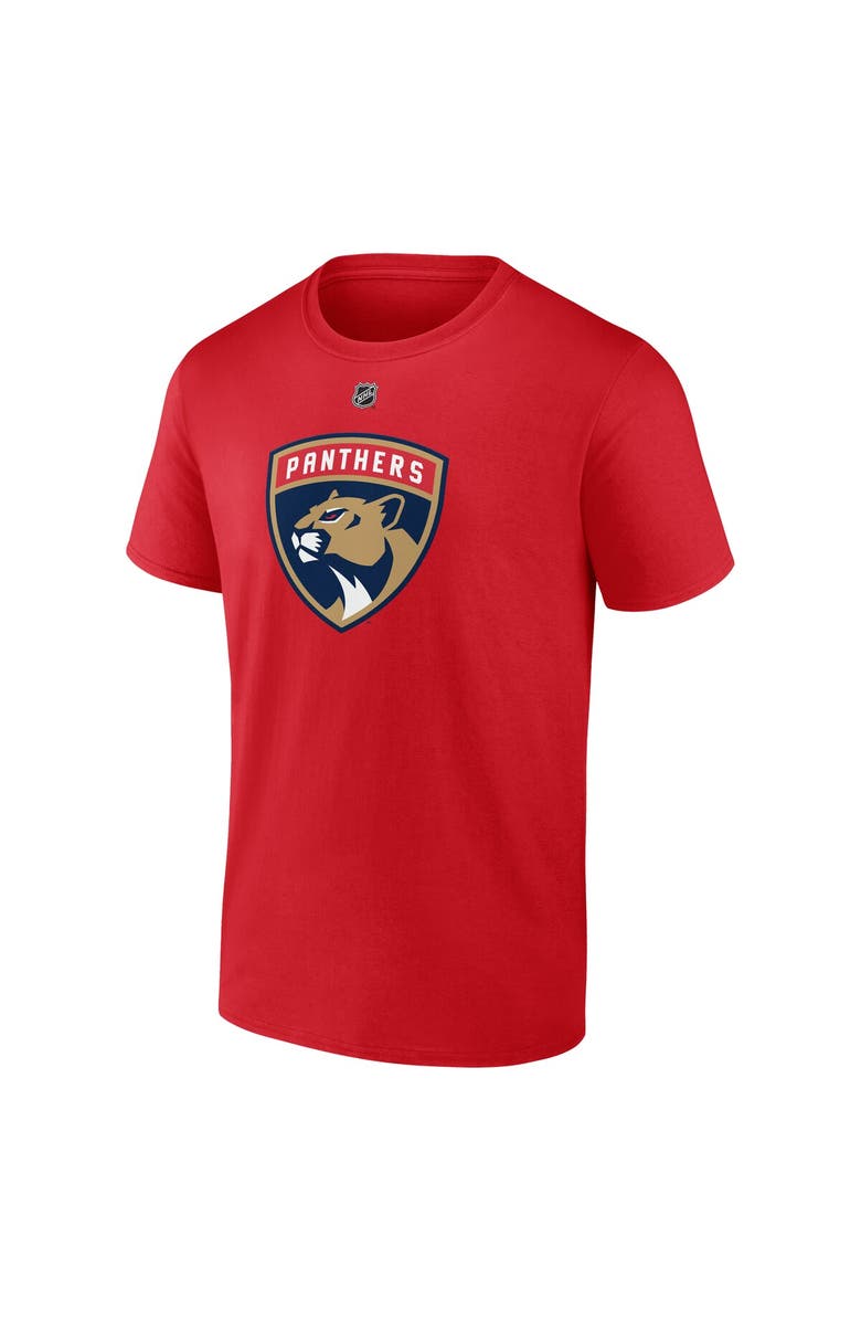 FANATICS Men's Fanatics Seth Jones Red Florida Panthers Authentic Stack Name & Number T-Shirt, Alternate, color, Red