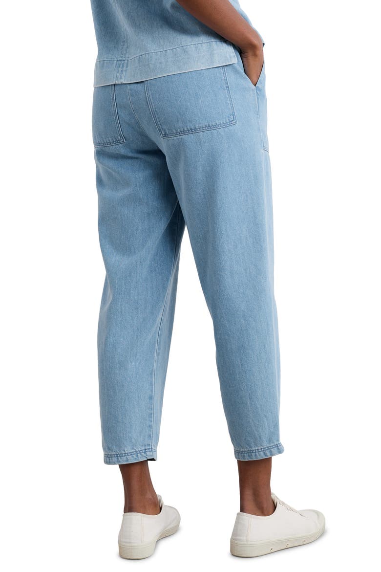 Sholl Drawstring Denim Pants, Alternate, color, LIGHT WASH