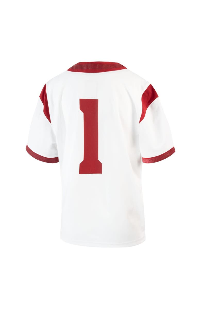 Nike Youth Nike #1 White USC Trojans 1st Armored Division Old Ironsides Untouchable Football Jersey, Alternate, color, White
