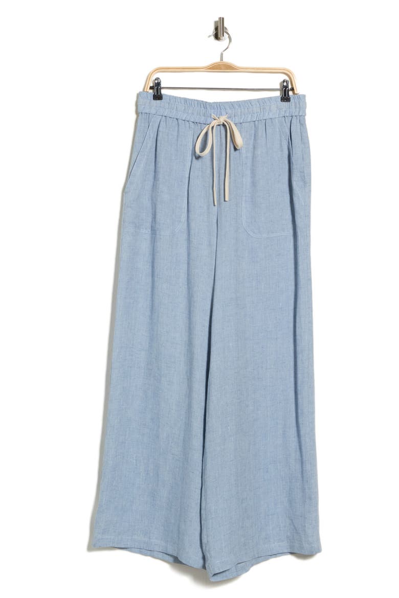 Main St Drawstring Wide Leg Pants, Main, color, LIGHT INDIGO