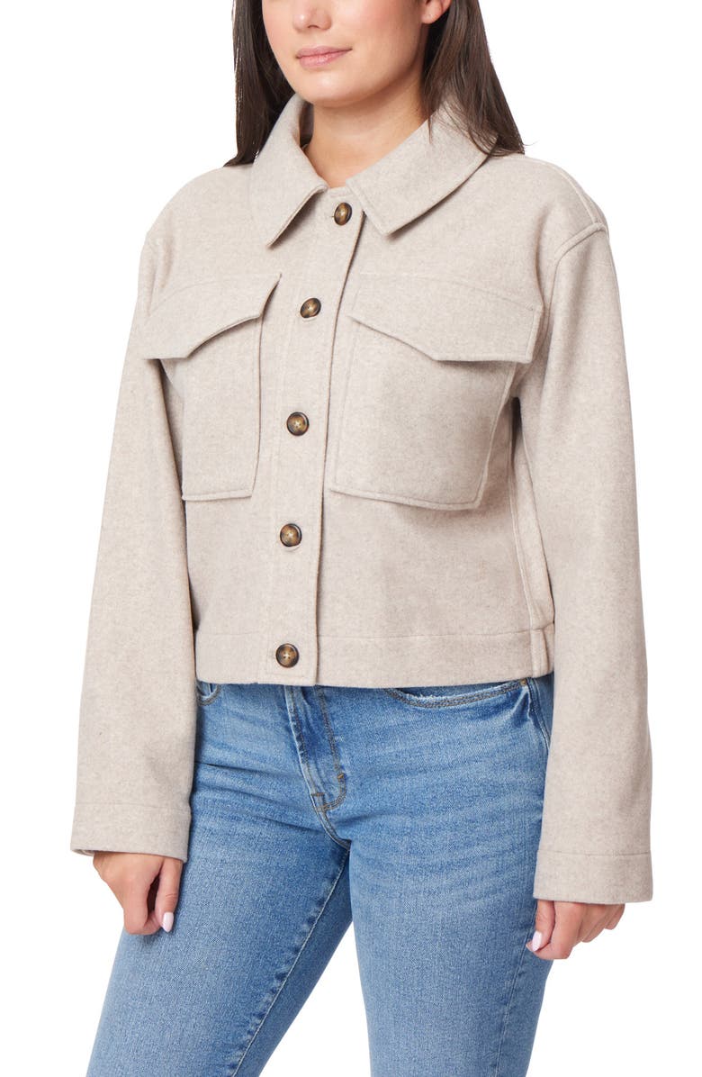 Kensie Boxy Crop Shirt Jacket, Alternate, color,
