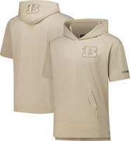PRO STANDARD Men's Pro Standard Tan Cincinnati Bengals Neutrals Capsule Short Sleeve Pullover Hoodie