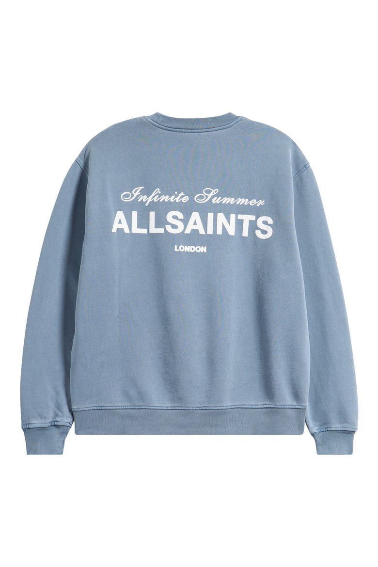 Soleil Etta Cotton Graphic Sweatshirt, Alternate, color, FLINT STONE BLUE