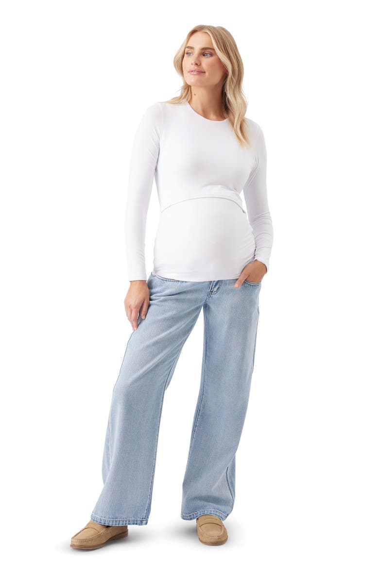Luxe Knit Nursing Top, Alternate, color, White