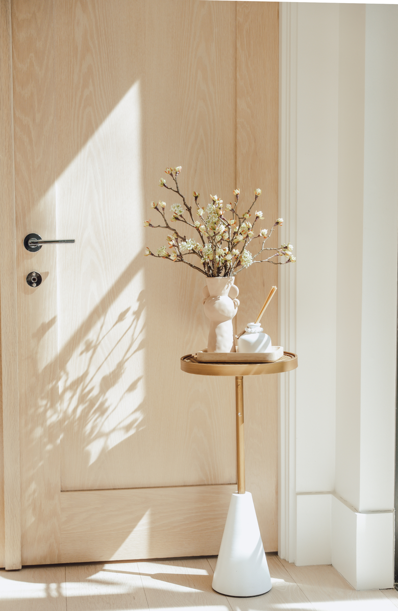 CocoBella Oriana Cherry Blossom Bud Arrangement, Alternate, color, Tan