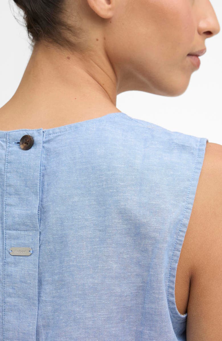 Barbour Josie Button Shoulder Linen & Cotton Top, Alternate, color, 