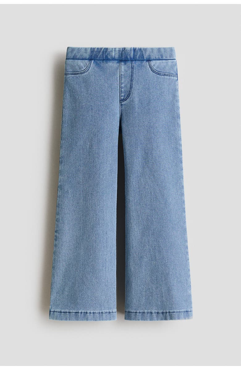H&M Wide denim-look pants, Main, color, Light Denim Blue