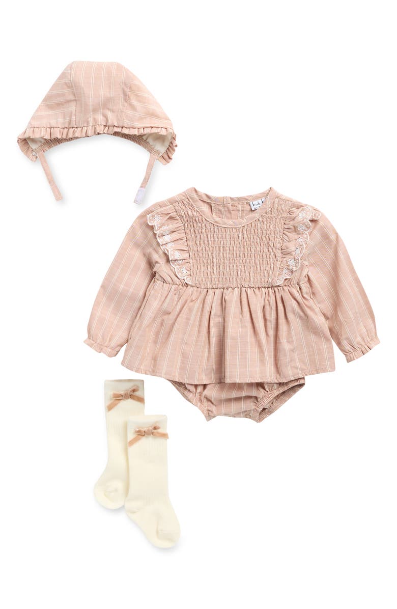 Nicole Miller Three-Piece Bodysuit Dress Set, Main, color, 