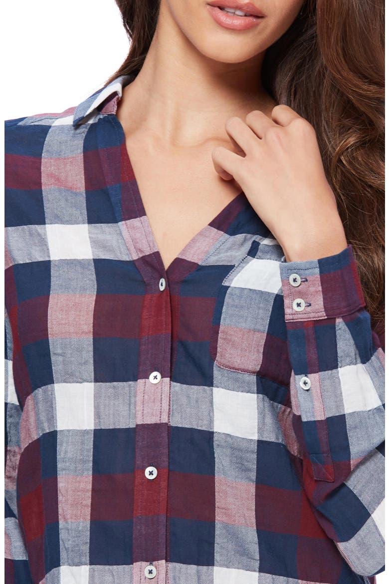 Neve Shirt, Alternate, color, BURGDY