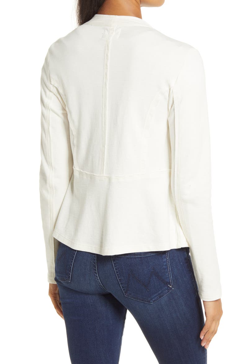 Drape Collar Knit Blazer, Alternate, color, IVORY PRISTINE