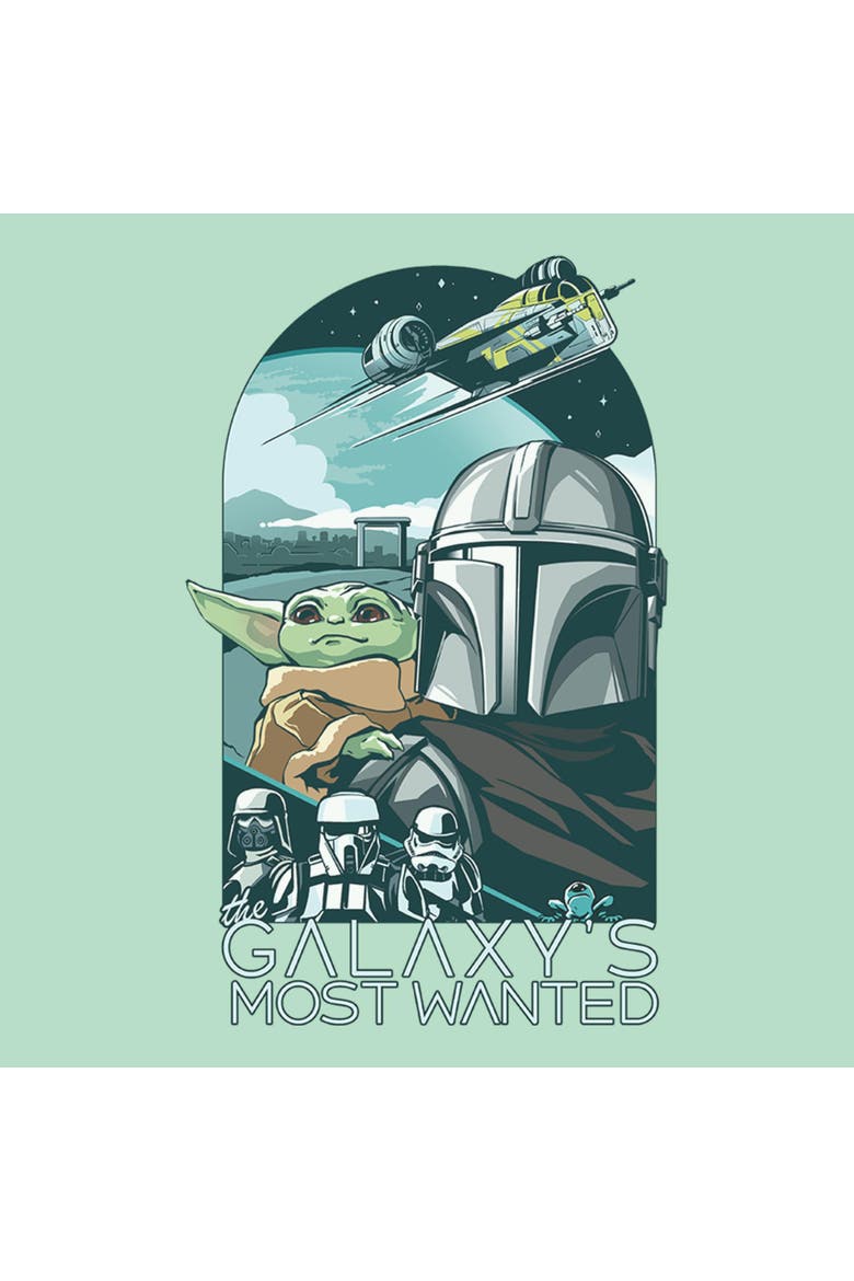 Girls' Galaxy's Most Wanted Comic Art Short Sleeve Graphic T-Shirt, Alternate, color, Mint