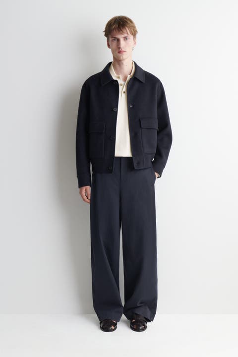 Double-Faced Wool-Blend Bomber Jacket