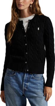 Polo Ralph Lauren Cable Knit Cotton Blend Cardigan