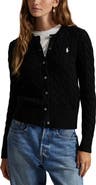 Polo Ralph Lauren Cable Knit Cotton Blend Cardigan