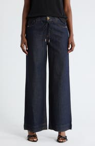 Democracy Cinch Waist High Waist Wide Leg Pants