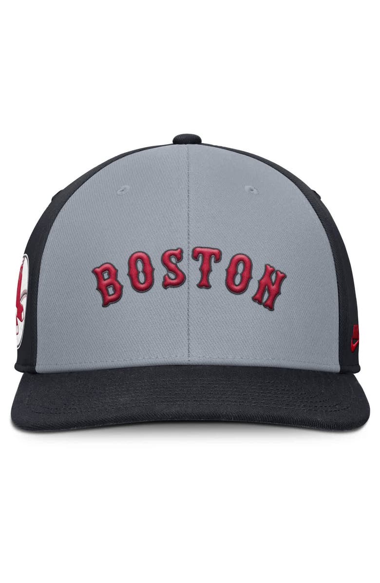 Nike Men's Nike Gray/Navy Boston Red Sox Pro Performance Snapback Hat, Alternate, color, Gray