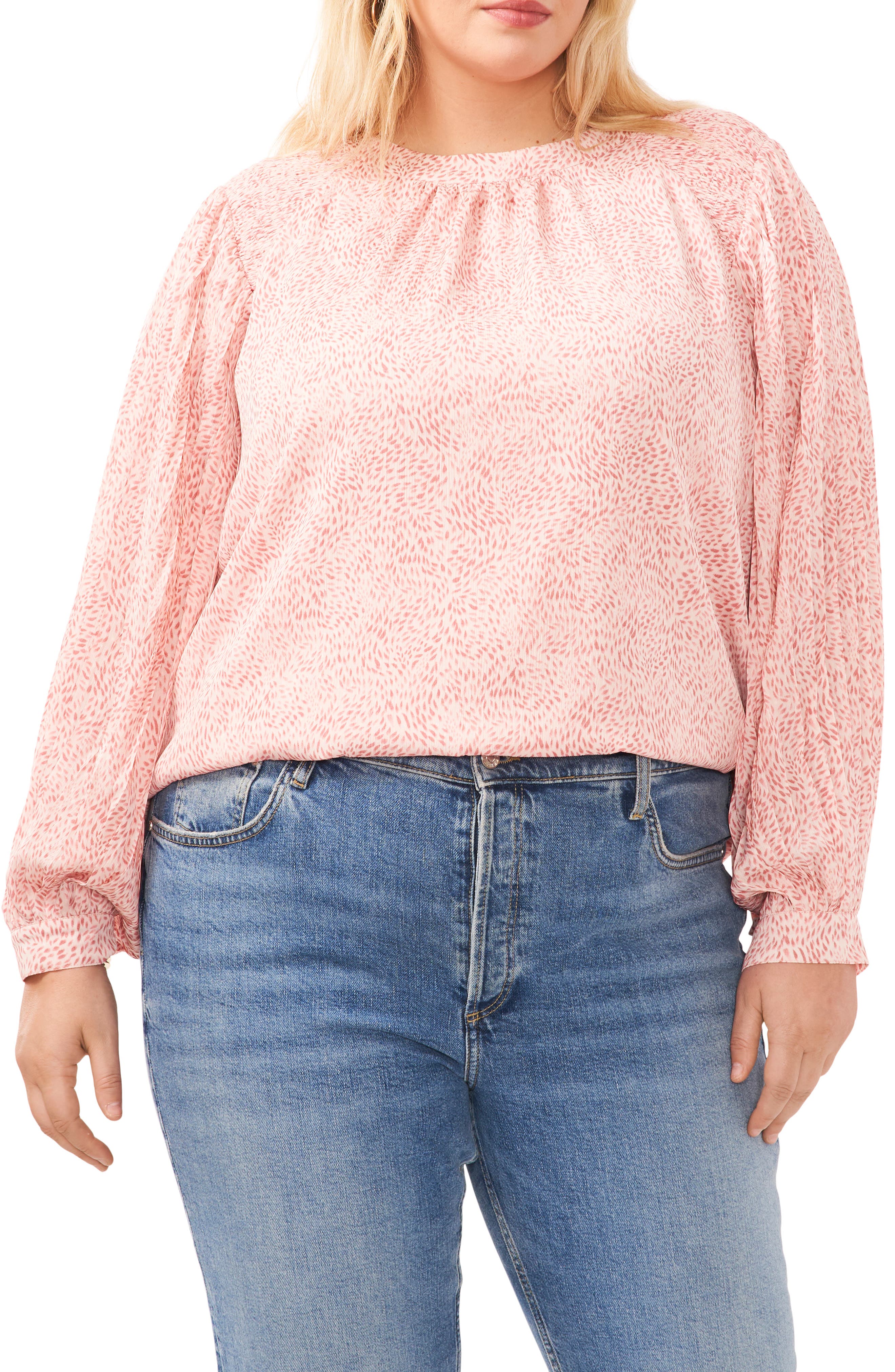 Vince Camuto Abstract Floral Print Top (Women) | Nordstromrack