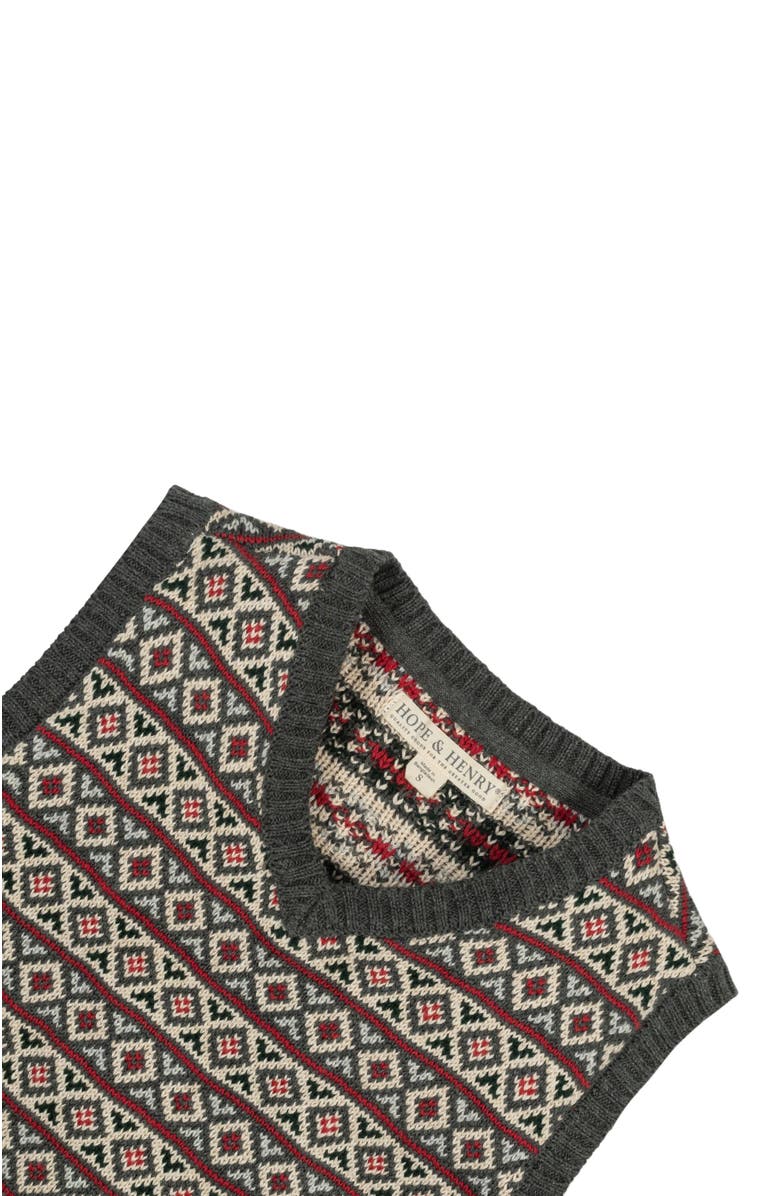 Hope & Henry Baby Boys' Organic Intarsia Sweater Vest, Infant, Alternate, color, 