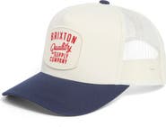 Brixton Hubal Netplus® Embroidered Logo Patch Snapback Trucker Hat