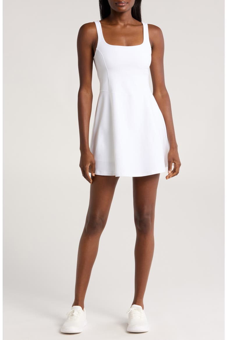 Garden Party Space Dye Sleeveless Minidress, Main, color, CLOUD WHITE