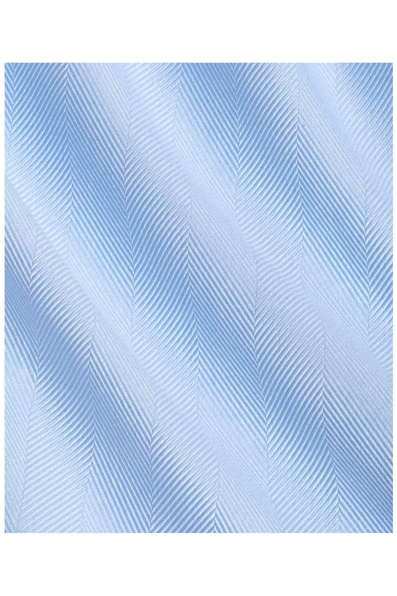 Trim Fit Herringbone Contrast Cotton Dress Shirt, Alternate, color, SKY