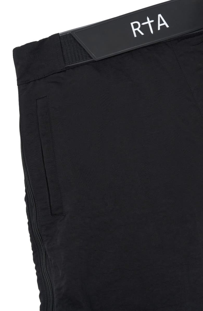 RtA Nixon Placed Paisley Print Nylon Joggers, Alternate, color, Black Paisley