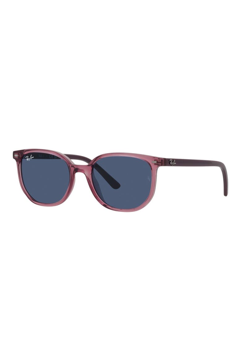 Kids' Elliot Junior 46mm Square Sunglasses, Alternate, color, TRANS PINK