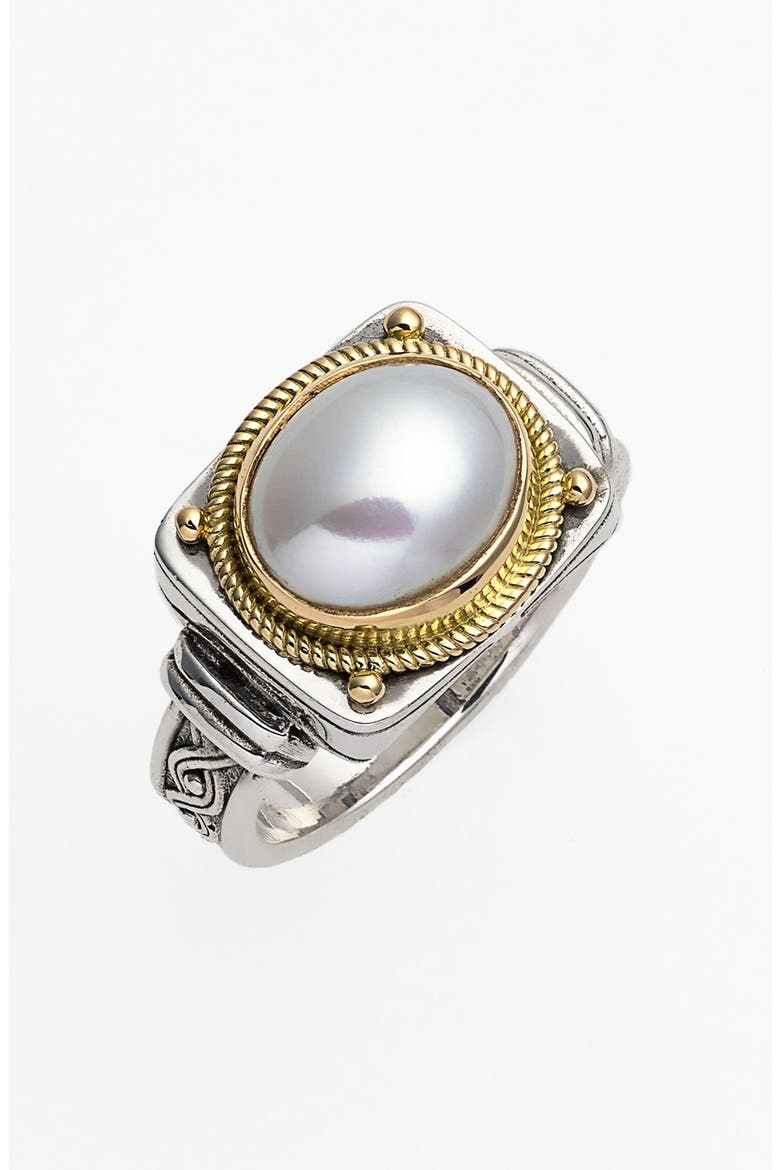 'Classics' Pearl Ring, Main, color, SILVER/ GOLD