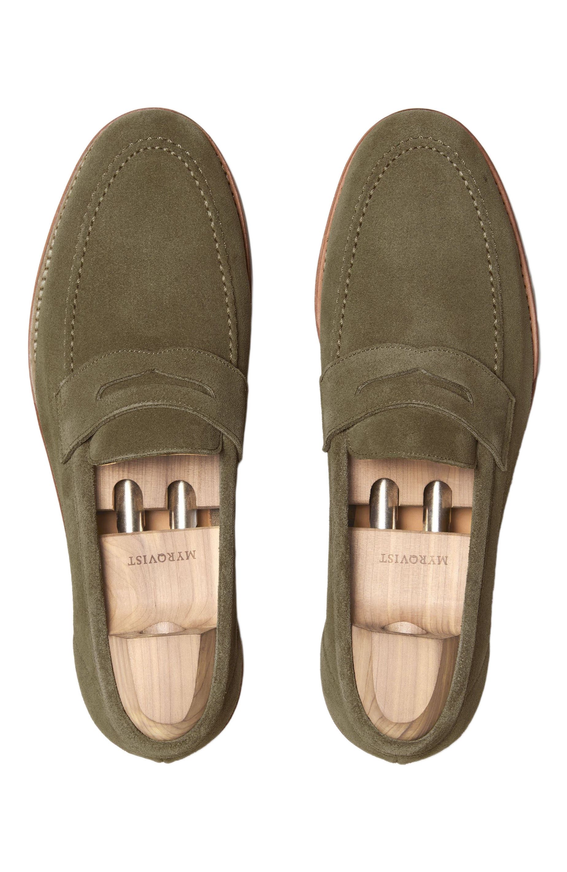 Myrqvist Lysekil II Penny Loafers, Alternate, color, Green