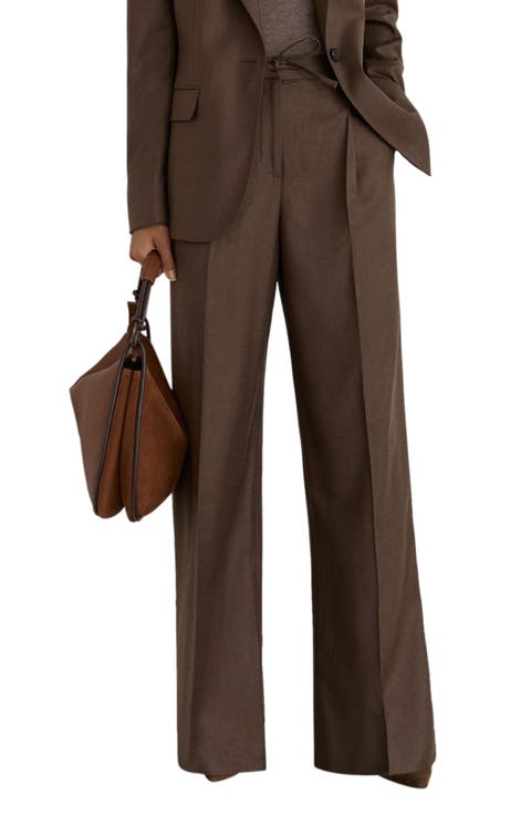 Derby Wide Leg Drawstring Trousers