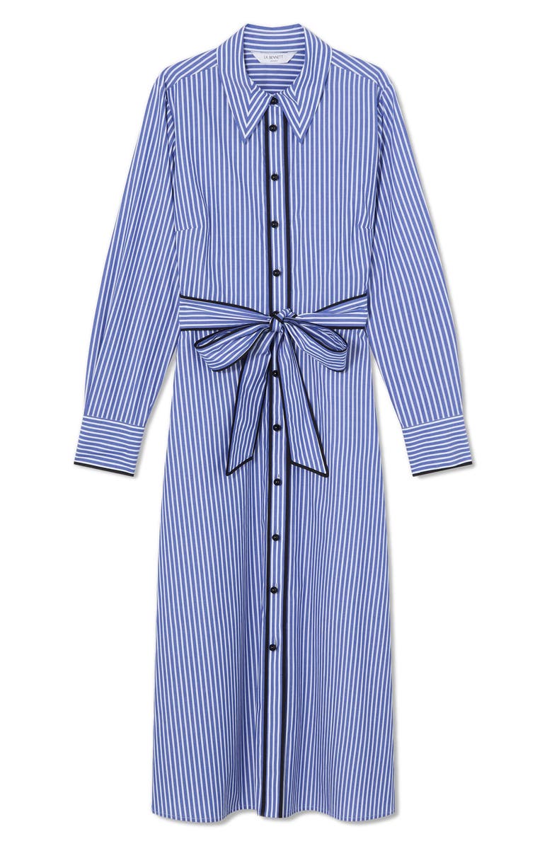 LK Bennett Lucan Long Sleeve Shirtdress, Alternate, color, Blue