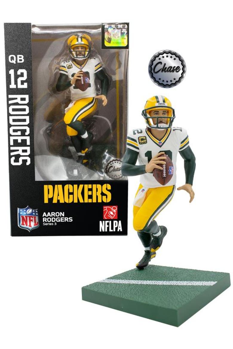 Aaron Rodgers (Green Bay Packers) CHASE Imports Dragon NFL 6" Figure Series 3, Main, color, Multi-Color